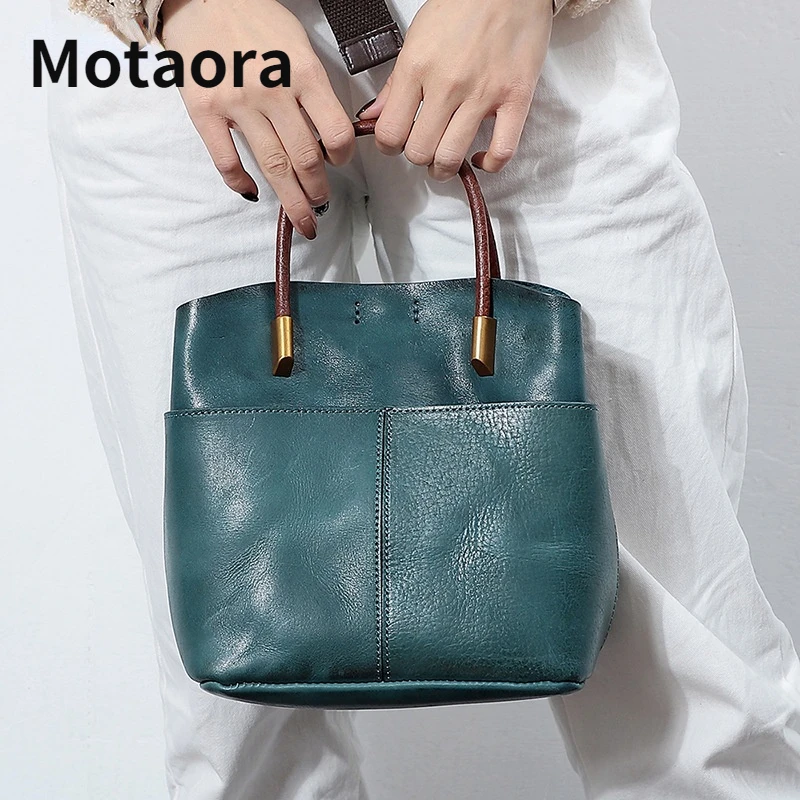 MOTAORA Genuine Leather Women Bag Nature Soft Cowhide Purses And Handbags Luxury Handbag Simple Versatile Shoulder Bags 2024 New