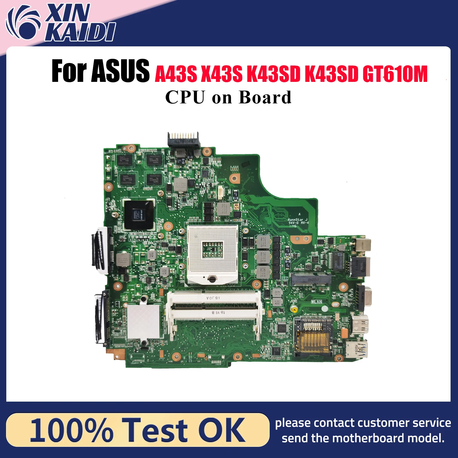 

K43SD Материнская плата для ноутбука ASUS K43SD A43S K43SJ K43SM K43SV X43S K43S Материнская плата для ноутбука с процессором tests ОК быстрая доставка stk