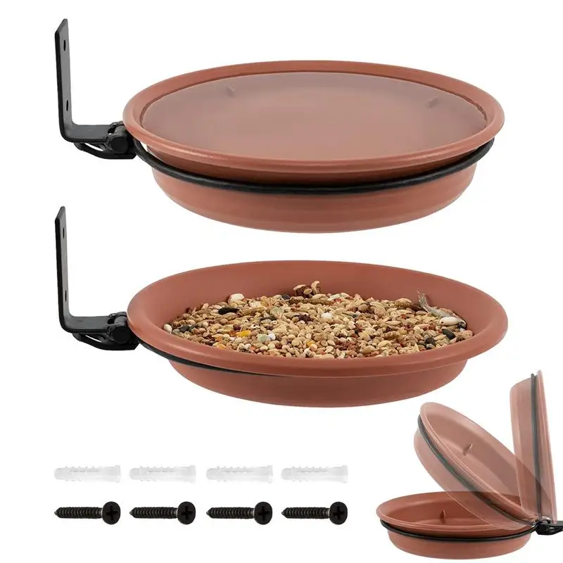 

Bird Feeding Trays Tree Mounted Bird Feeders Bird Bath Spa Multifunctional Foldable Bird Feeders for Garden Balcony Railing
