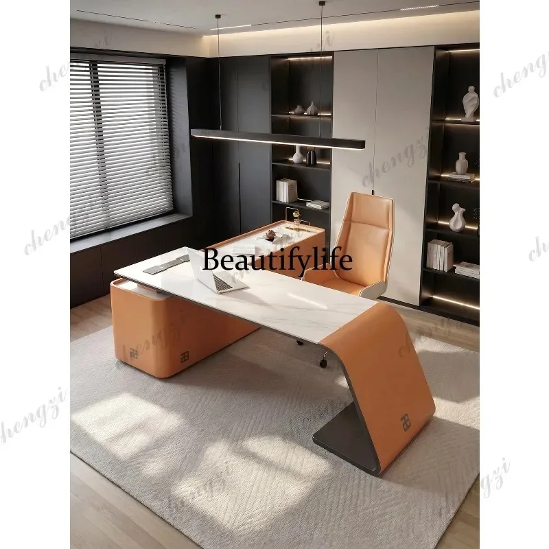F4567 Modern Desk Slate Desktop Computer Desk Office Italian Simple Home Desk