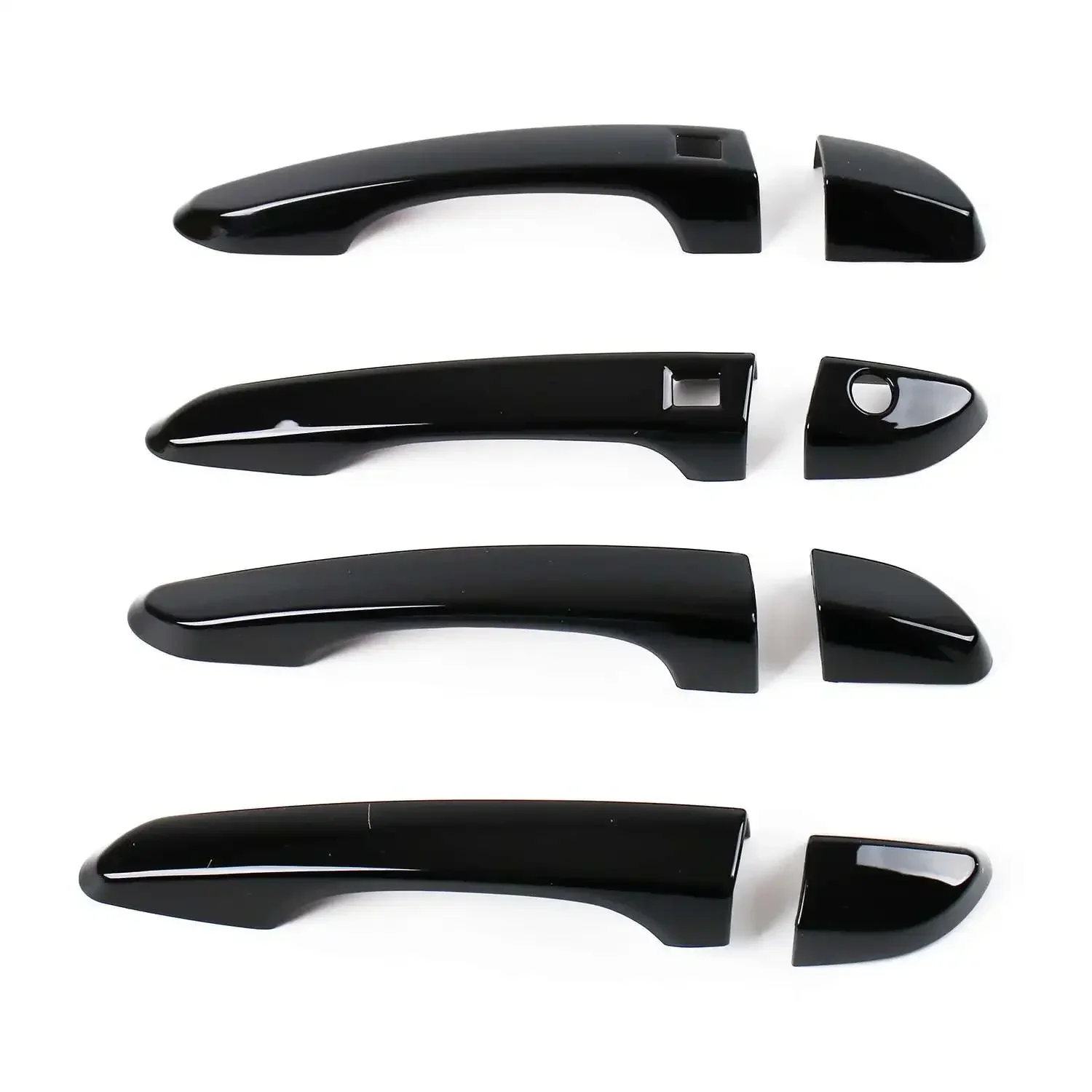 

For Hyundai Kona 2017 2018 2019 2020 Glossy Black Carbon Fiber Chrome Car Door Handle Cover Trim Sticker Styling Accessories