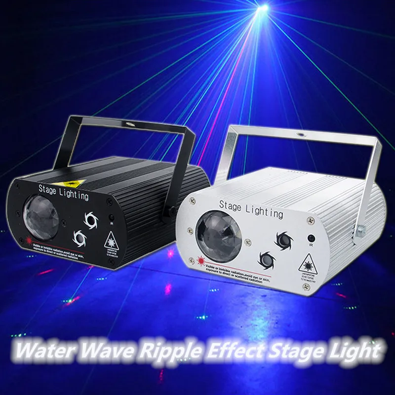 1PCS RGB LED Water Wave Ripple Effect Stage Light Laser Projector Lamp Christmas Disco DJ Show Event Party Birthday Light Home