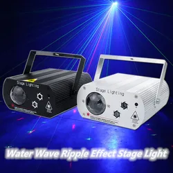 1PCS RGB LED Water Wave Ripple Effect Stage Light Laser Projector Lamp Christmas Disco DJ Show Event Party Birthday Light Home