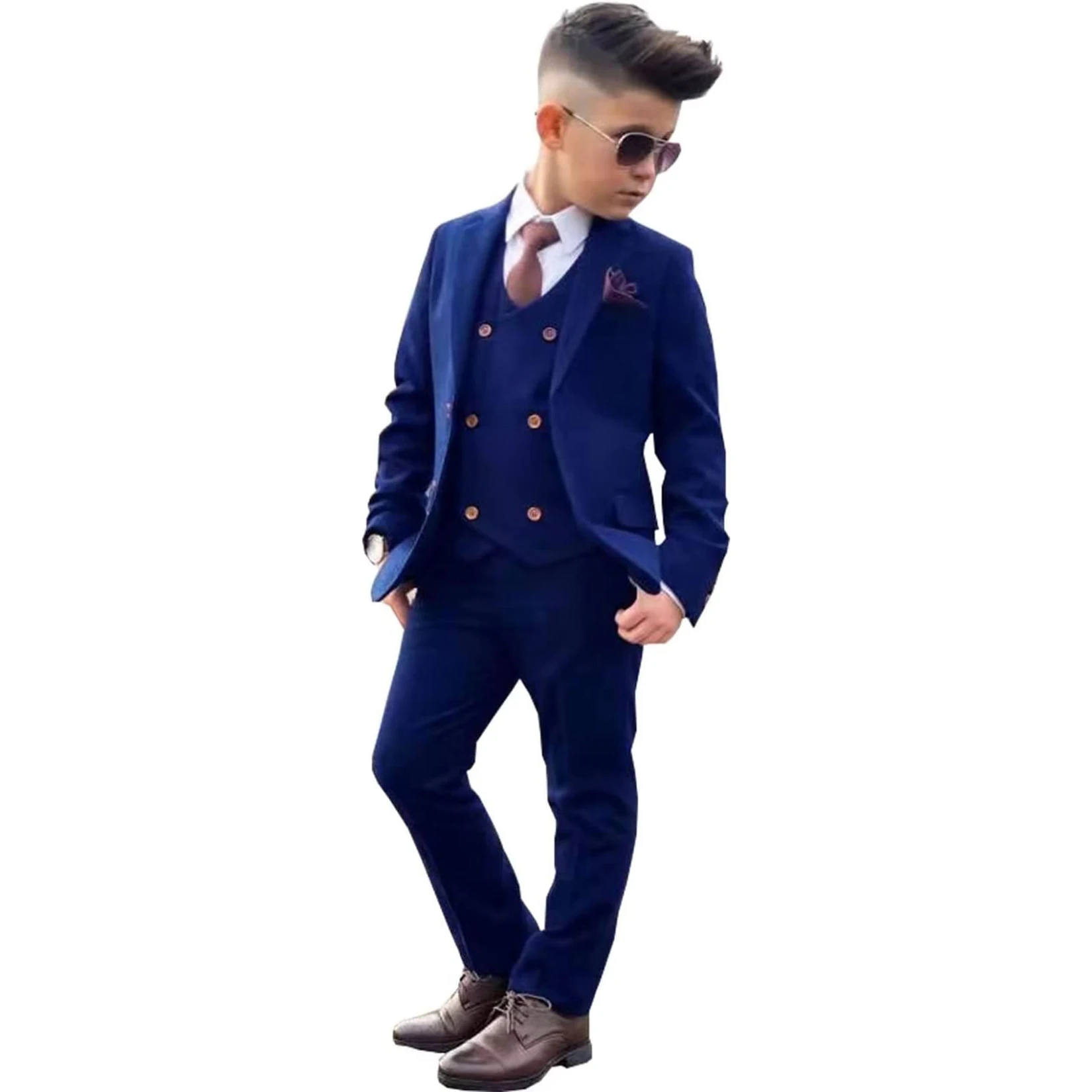 

Suit for Kids Flower Boys Easter Outfit Church Party Blazer Wedding Ceremony Piano Performance Birthday Gift Clothes Set 3 PCS