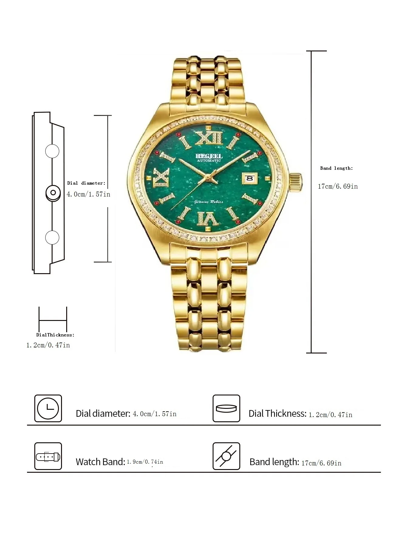 Relojes BEGEEL para hombre, relojes mecánicos, relojes mecánicos completamente automáticos, relojes mecánicos para caballero, relojes luminosos para hombre