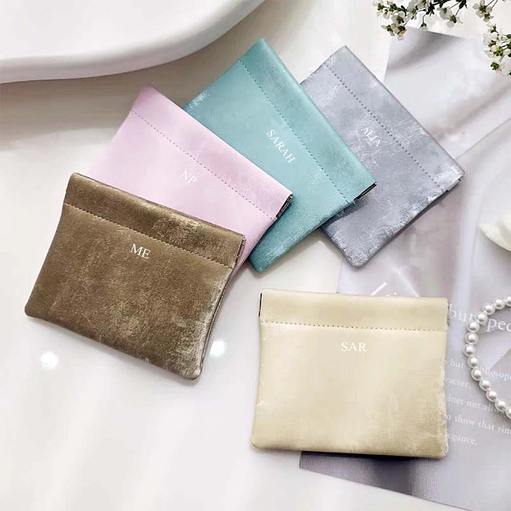 Benutzerdefinierte Buchstaben Runde Kopfhörer Tasche Gravieren Name Mini Lagerung Tasche Echtes Leder Reißverschluss Luxus Geldbörse Beutel Schlüssel Brieftasche Geschenk – Detail 15