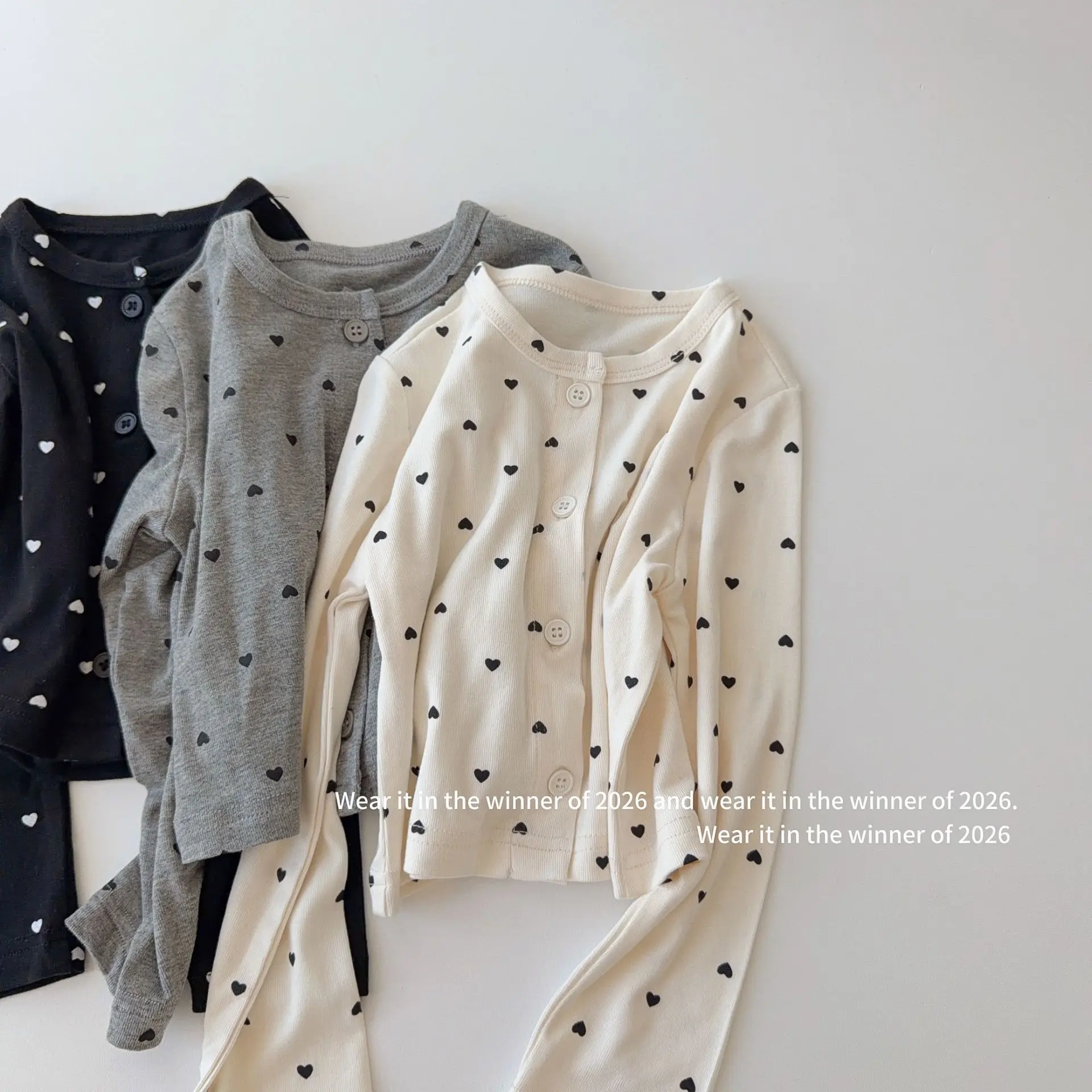 Girls Suit 2026 Autumn and Winter New Childrens Clothing Korean Girl Baby Bow-knot Wave Point Halter Cardigan Two-piece Set