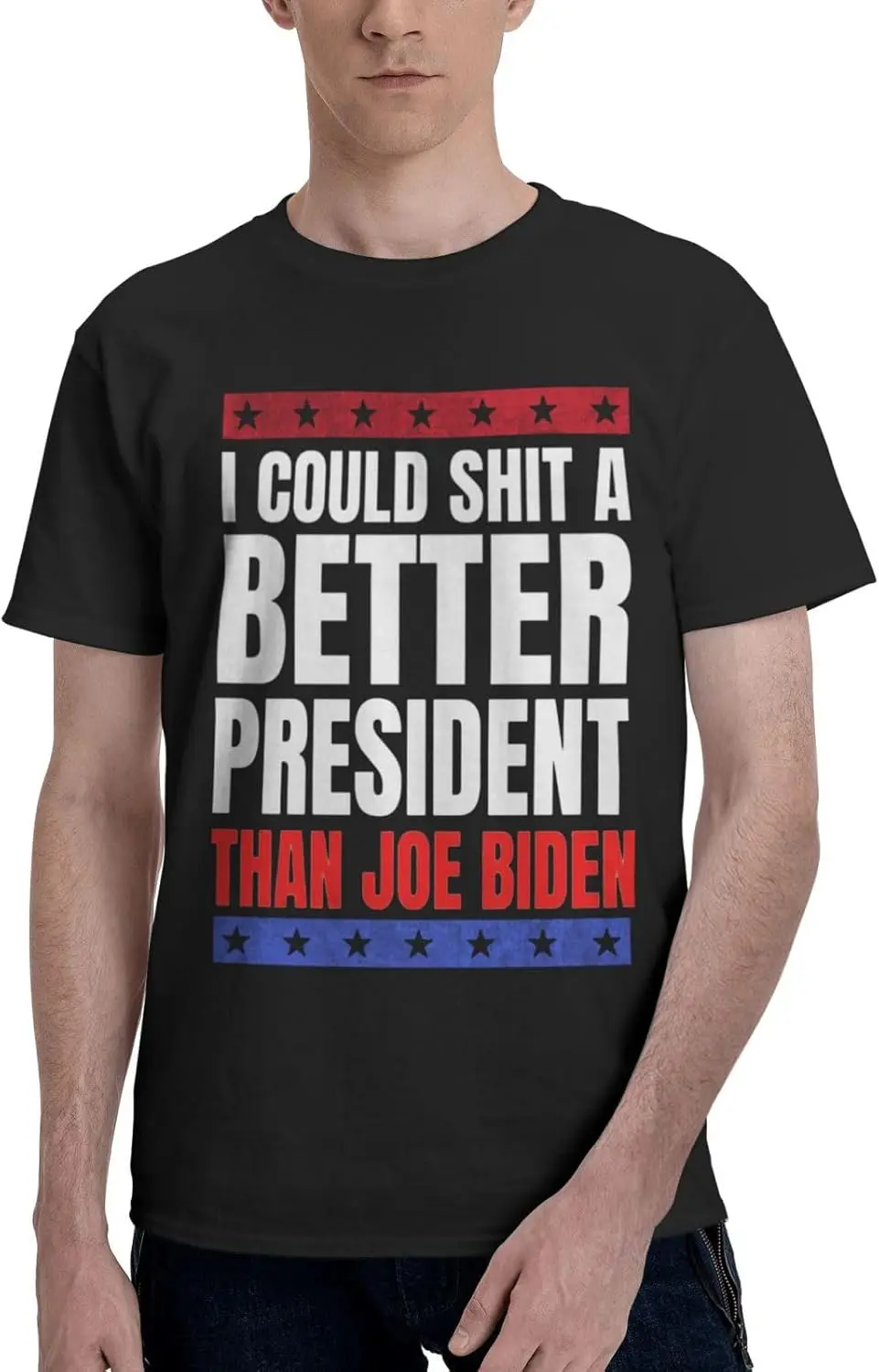 I Could Shit A Better President Than Joe Biden Anti Biden T-Shirt Vintage Short-Sleeve