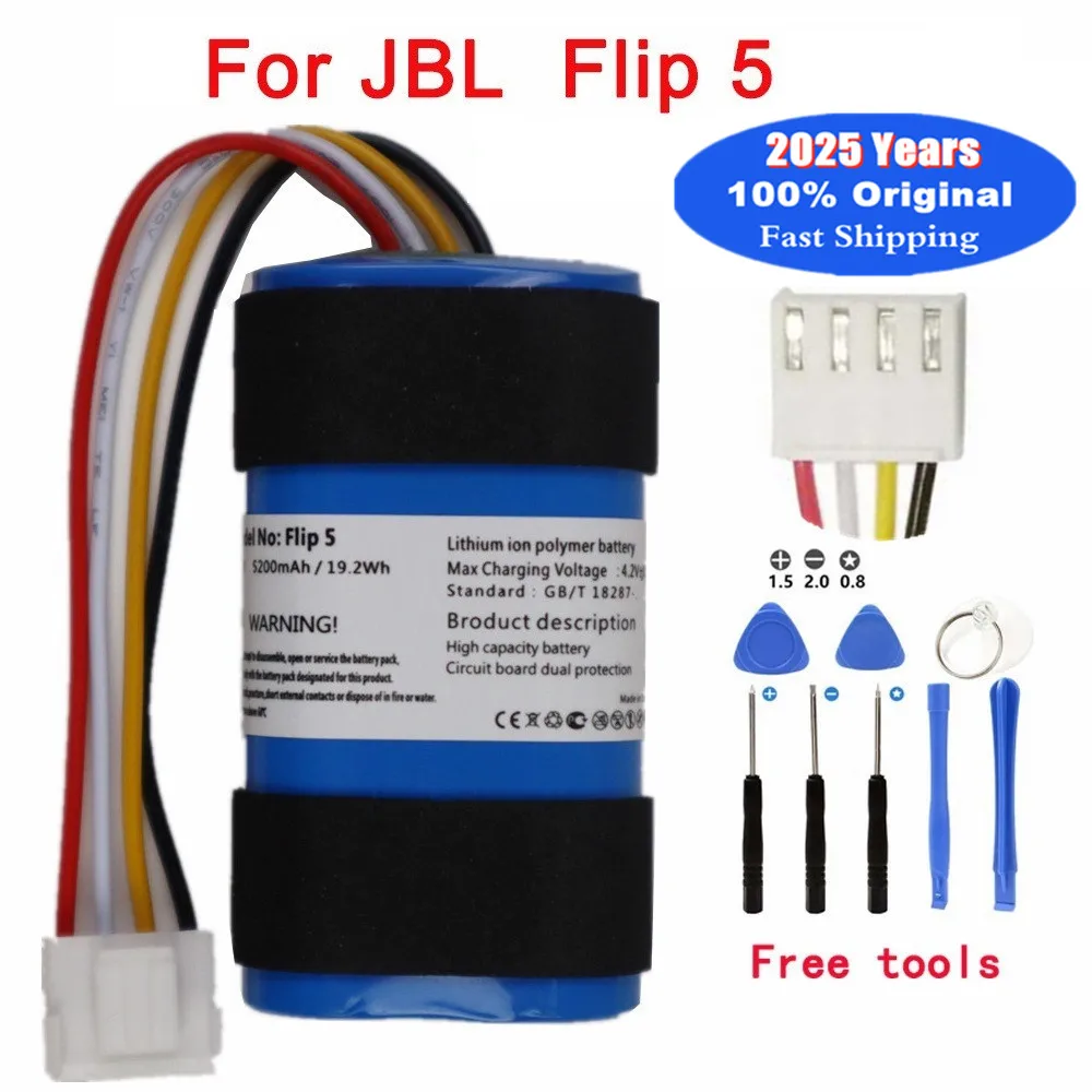 2025 Jaar Originele Luidspreker Batterij Voor JBL Flip 3 4 5 6 1 2 Flip6 Flip5 Flip4 Flip3 Flip2 Flip1 Bluetooth Audio Batterij Bateria