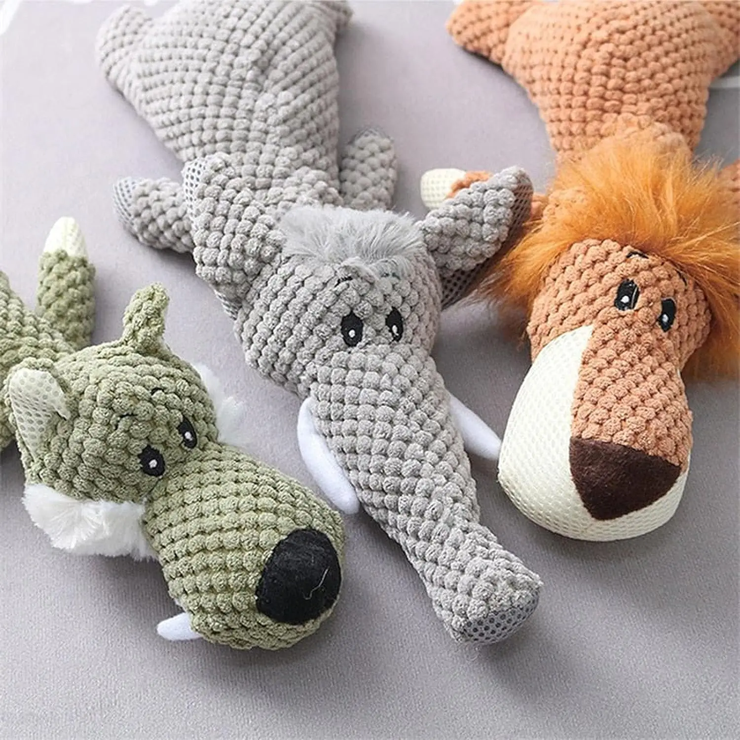 Jouet en peluche pour grands chiens de compagnie, peluche couinante, sourire, doux, durable, molaire, accessoires pour animaux de compagnie, mignon,