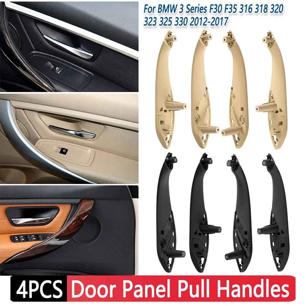 

4PCS Interior Door Panel Pull Handle Excellent PC Plastics Prolonged Durable Set For BMW 3 Series F30 F35 316 318 320 323 325
