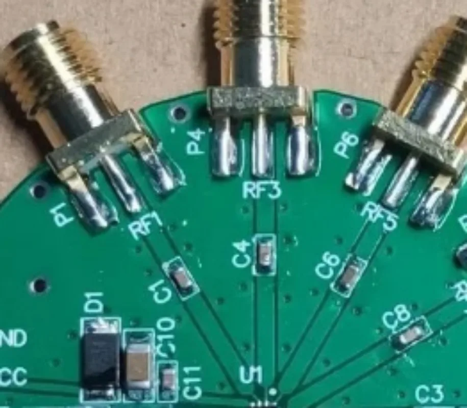 10KHz-6GHz SP8T RF Switch Test Board SKY13418 Single Pole Eight Throw Module Microwave Signal Routing