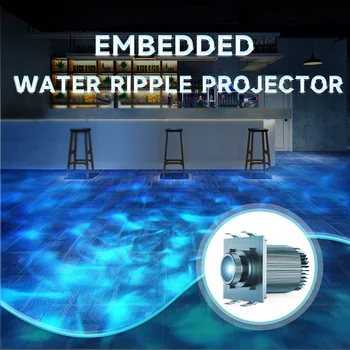 Lumière led dynamique à motif d'eau, projection d'ondulation de l'eau, éclairage de fond pour décoration intérieure d'hôtel et d'aquarium