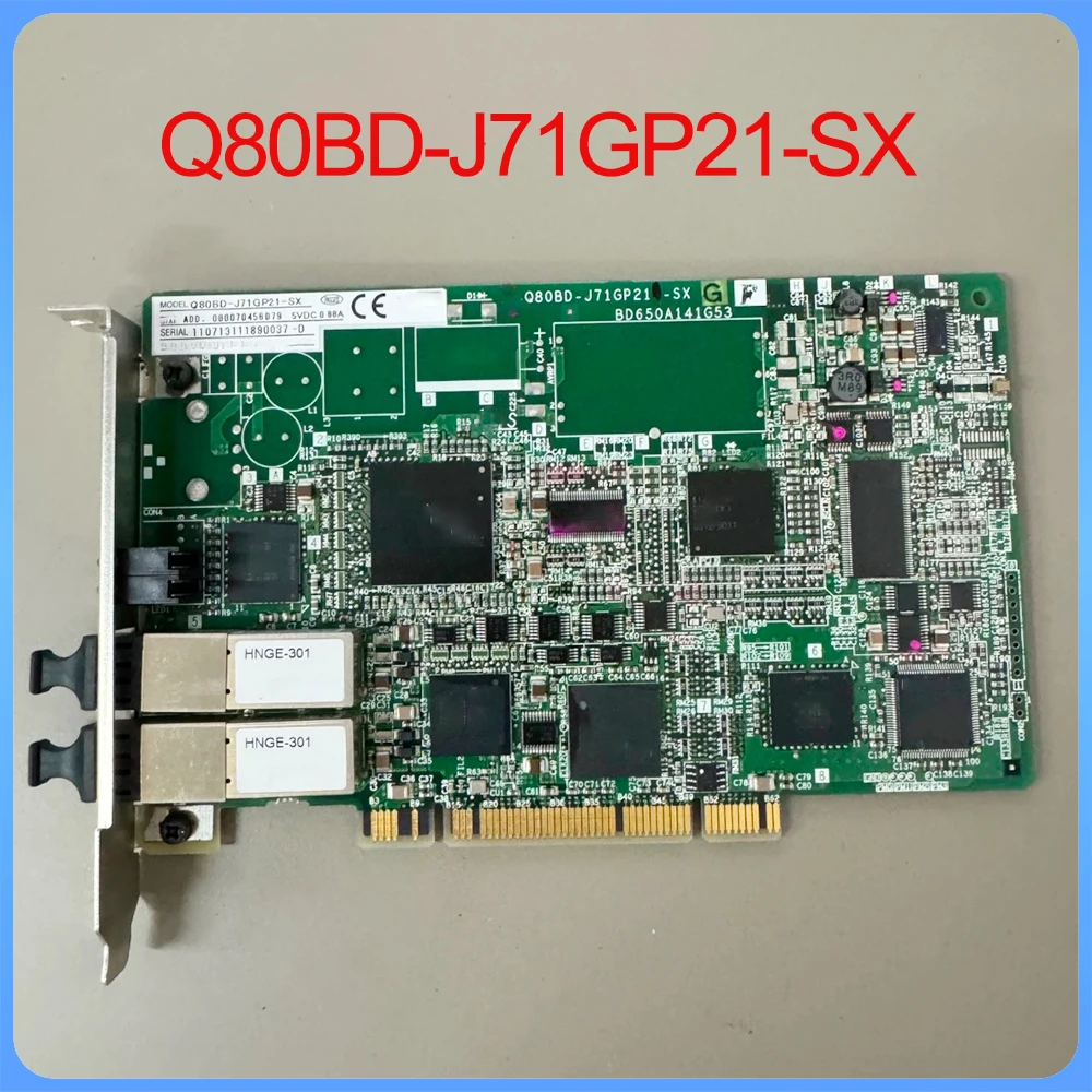 For Mitsubishi Optical Fiber Communication Card Q80BD-J71GP21-SX Equipment Card Q80BD-J71GP21