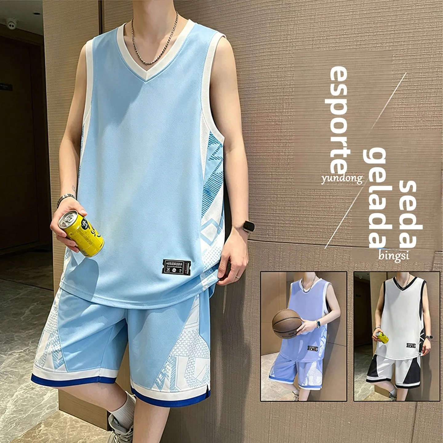 uniforme-de-baloncesto-ice-silk-para-hombre-conjunto-deportivo-de-secado-rapido-camiseta-de-manga-corta-pantalones-cortos