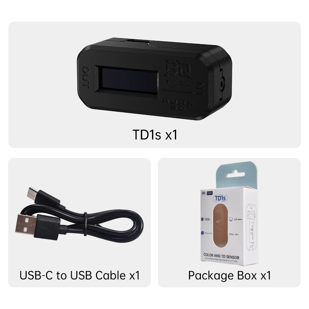 빅트리텍 TD1s 필라멘트 헥스 컬러 코드, TD 값 빠른 판독, OLED 디스플레이 실시간 피드백, Hue Forge 3D 프린터용