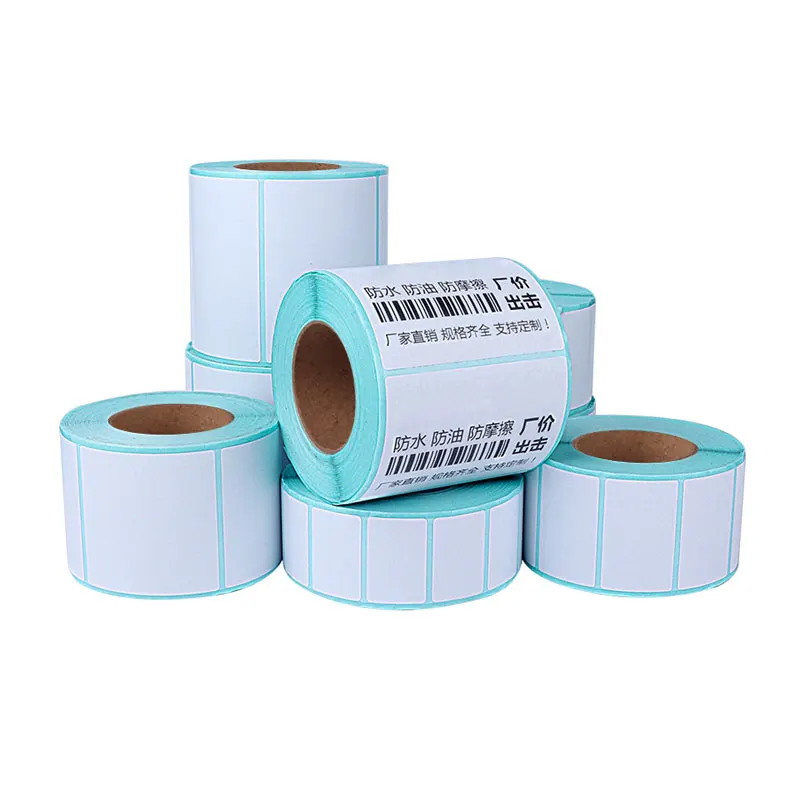 Thermal Label Sticker Paper Supermarket Price Blank Barcode Label Direct Print Waterproof Print Supplies 800pcs/Roll Adhesive