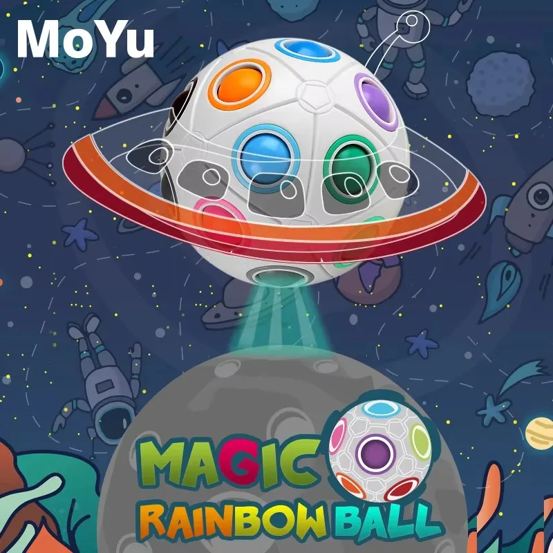 MoYu 크리 에이 티브 매직 레인보우 퍼즐 공 8/12/20 홀 번들 스트레스 공 두뇌 게임 Fidget 안티 스트레스 장난감 어린이 선물 용품