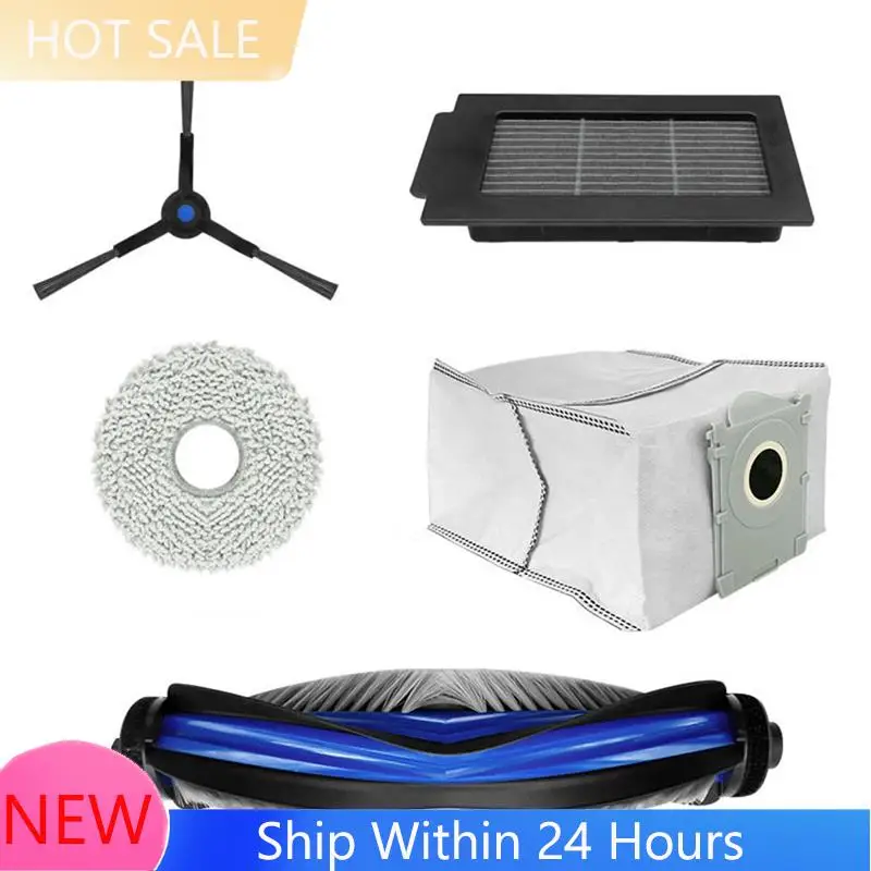 

~2025 Trendcompatible For Ecovacs Debot T50 PRO Vacuum Parts Main Roller Side Brush Hepa Filter Mop Cloth Dust Bag Accessories