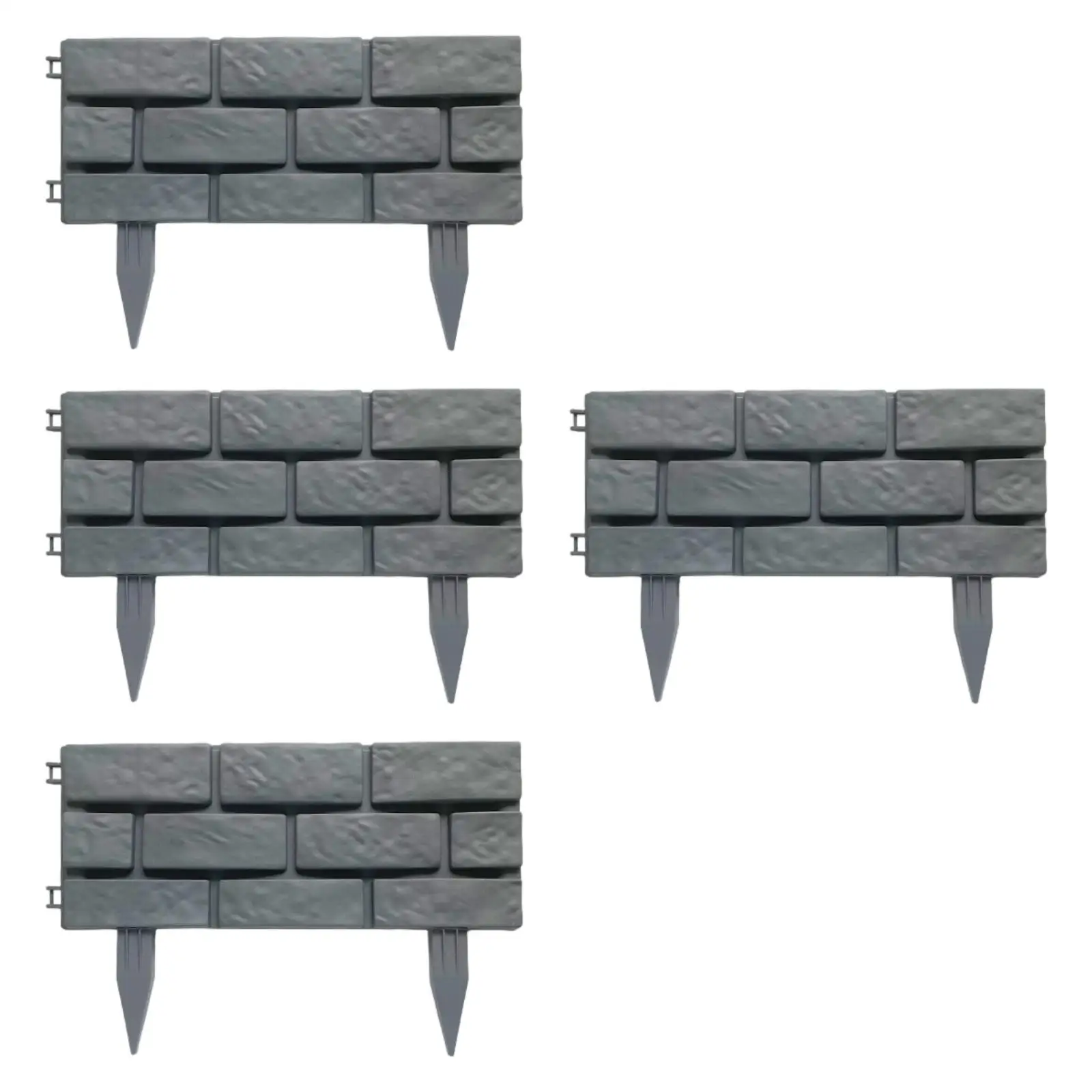 

4Pcs Garden Fencing with Stakes Garden Border Fence Border for Flower Lawn Edge Path