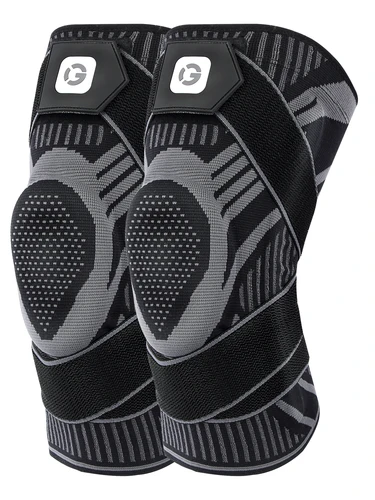 Imagen 2 del producto Manga de compresión de rodilla con correas ajustables para correr, entrenamiento y uso deportivo todo el día, 1 unidad/1 par