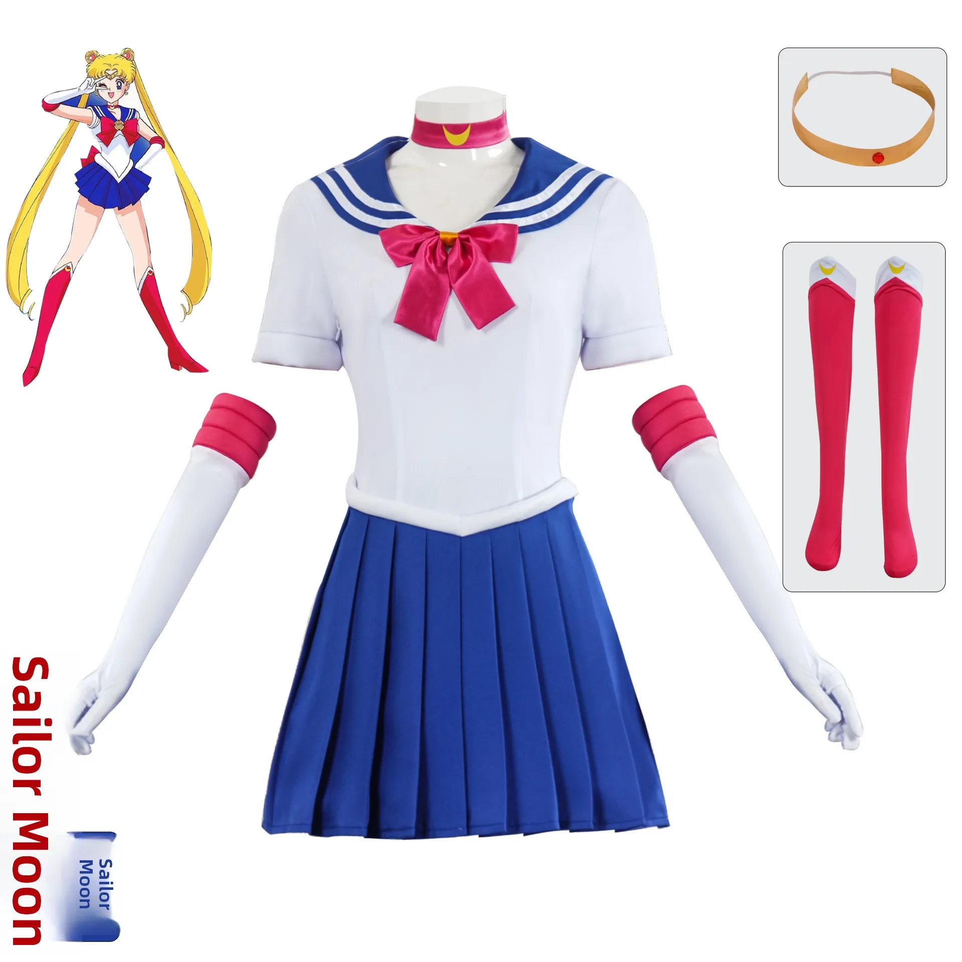 

loween Sailor Suit Cosplay Dr Haru Moon Rabbit Stage Performance Costume Women's Traditional Chinese Clothing