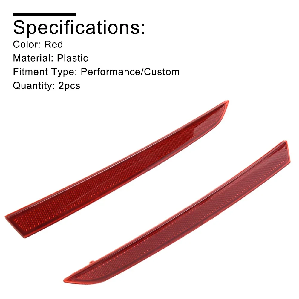 1Pair Rear Bumper Reflector Lamp For BMW 3-Series F31 M Sport 12-17 63147847165 63147847166 Red Plastic Exterior Accessories