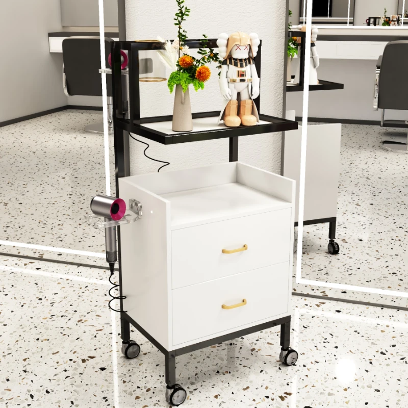 

Barber shop tool cabinet, beauty salon supplies trolley, hair salon multifunctional shelf, hair salon tool table