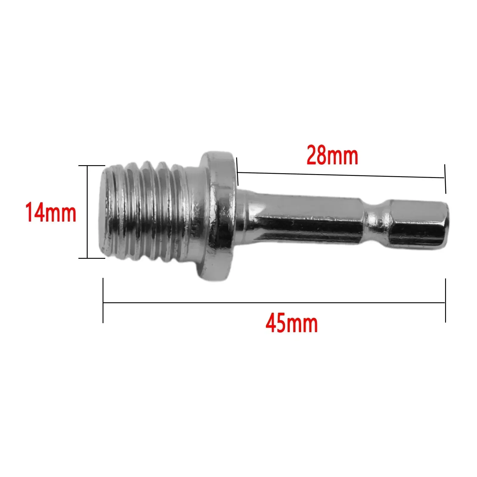 Hex Shank Drill Adapter M14 Screw Thread Angle Mill Electric Rod Polishing Grinder Electric Tool Tools Replacement Accessories