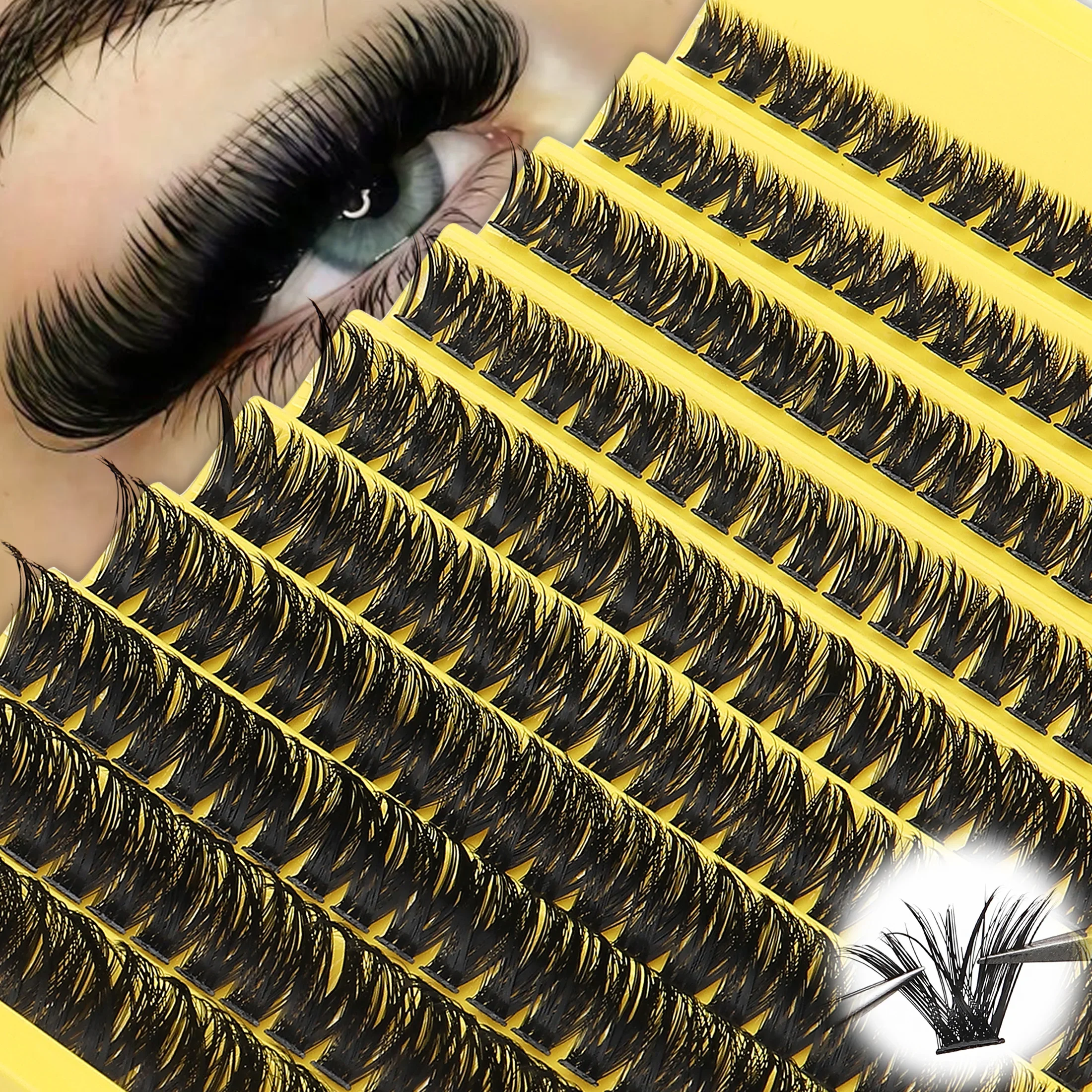 Faux Mink Lash - Grote verpakking DIY dikke, volumineuze individuele