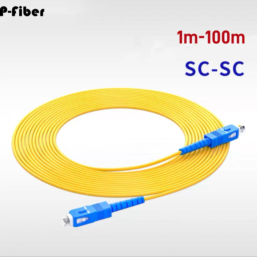 

fiber jumper SC-SCUPC SM 1-100m optical patchcord Simplex 1m 3m 5m 10m 20m 30m 50m 100m cable FTTH P-fiber optic SM