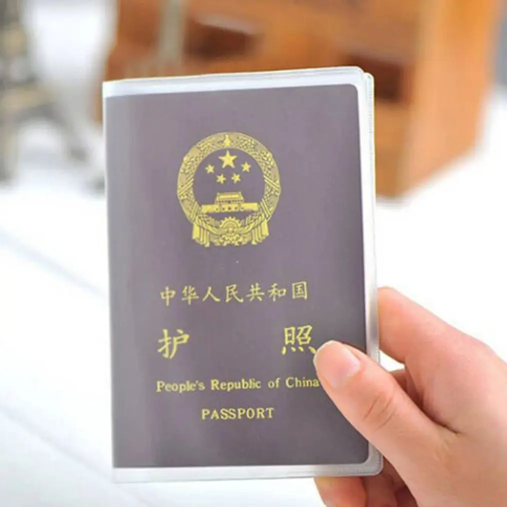 Passport Cover Transparent Horizontal Square Passports Bags Unisex Protective Case Passes Outdoors Going Abroad Clear