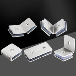 SS304 Bathroom Glass Connection Clip Fixed Angle Shower Room Partition Accessories Code Fixed Partition Clip for Bathroom