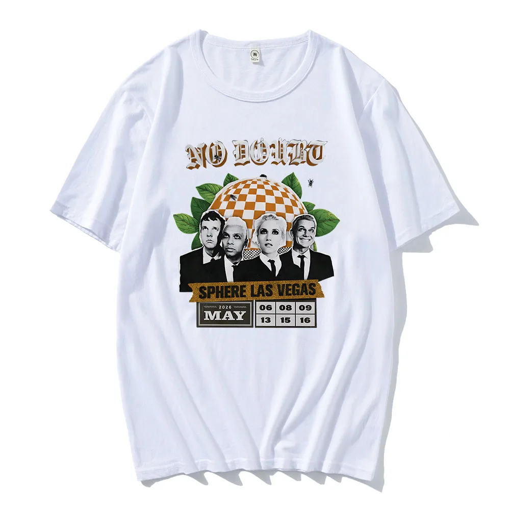 لا شك كرة لاس فيغاس بلايز روك باند الجرافيك تي شيرت مطبوع كم قصير القطن الذكور تيز للجنسين الشارع الشهير الرجال تي شيرت #4