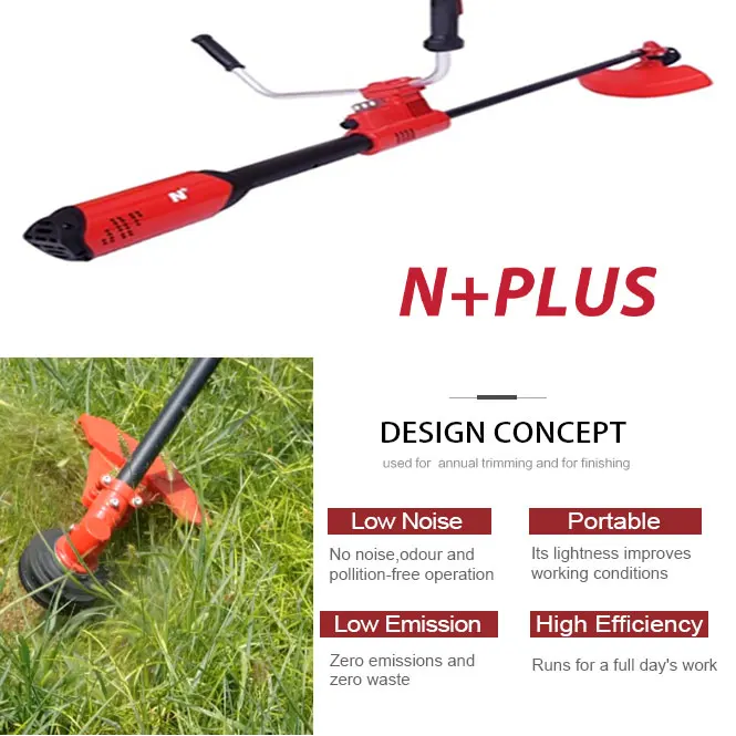 N+PLUS Battery 17.4AH Professional City-cut Brush Cutter Electric Powered In High Efficiency Grass Cutter