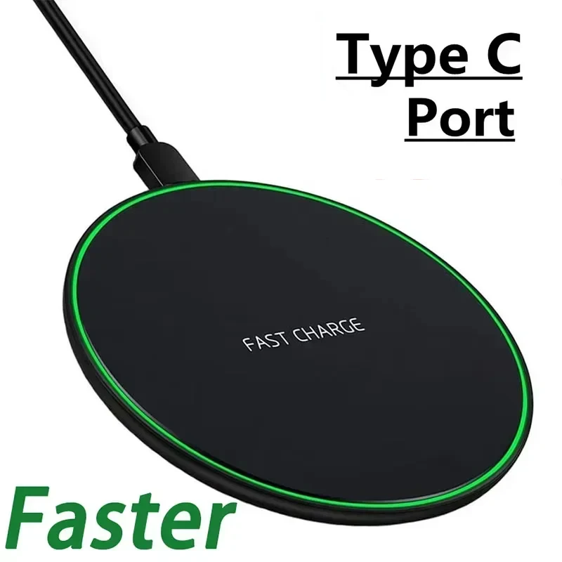 Wireless Charger Pad Stand For iPhone 15 14 13 12 11 XR Samsung S22 S21 Xiaomi Phone Chargers Fast Charging Dock Station