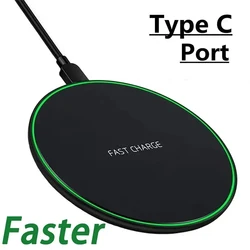 Wireless Charger Pad Stand For iPhone 15 14 13 12 11 XR Samsung S22 S21 Xiaomi Phone Chargers Fast Charging Dock Station