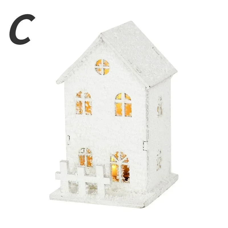 Décoration de Noël avec lumières LED Flocons de neige brillants et décorations de Noël pour une peti