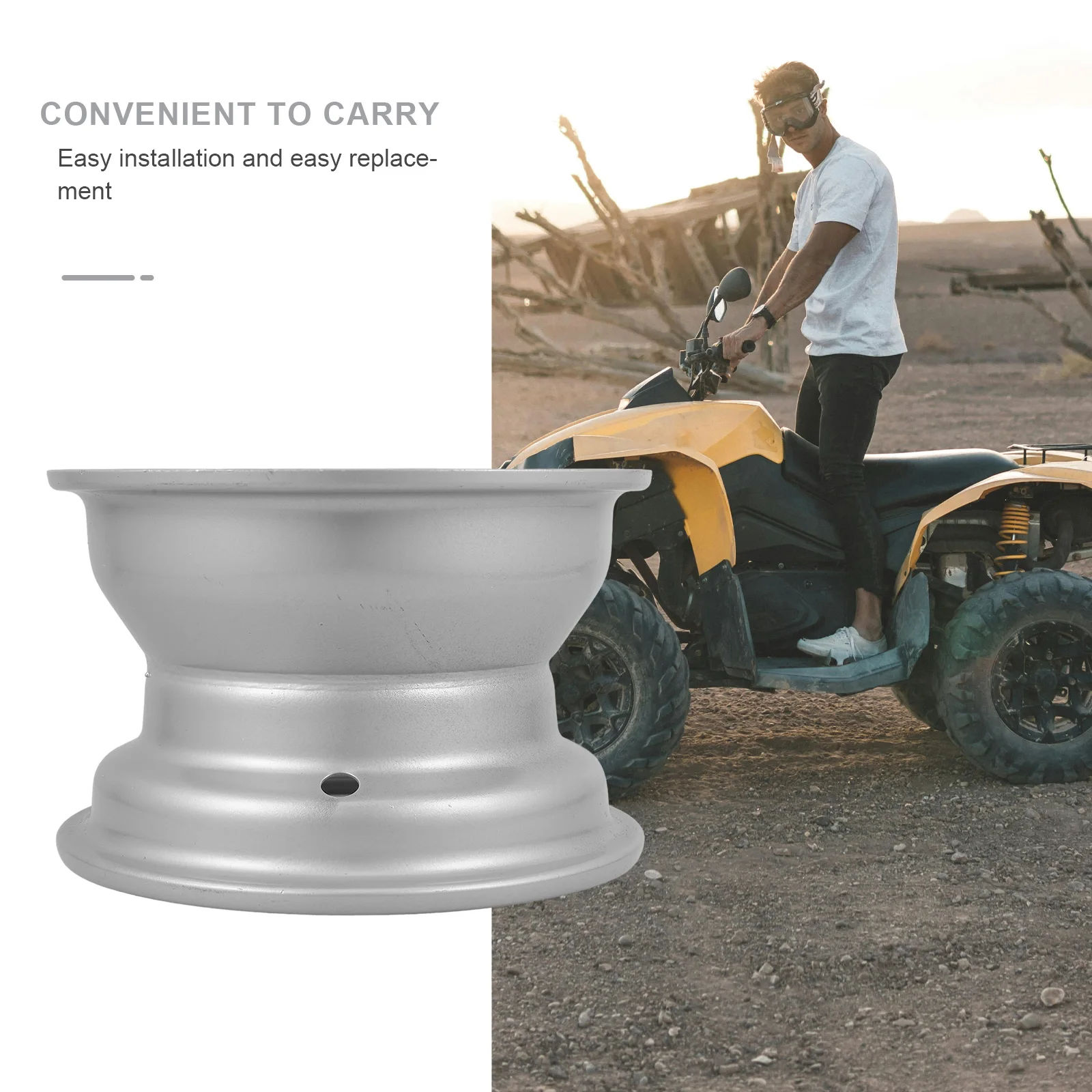 

3 Holes Wheel Four-Wheel Motorcycle Atv Hub Iron Durable Replacement Parts Alloy For Gokart Atv Rim Assembly