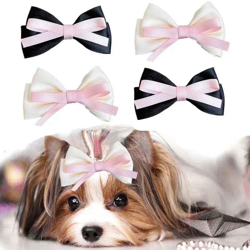 

Bows Dog Hair Accessories Pets Grooming Hair Clips Dot Dog Cat Bows Hairpin Girls Barrette for Small Dogs Supplies