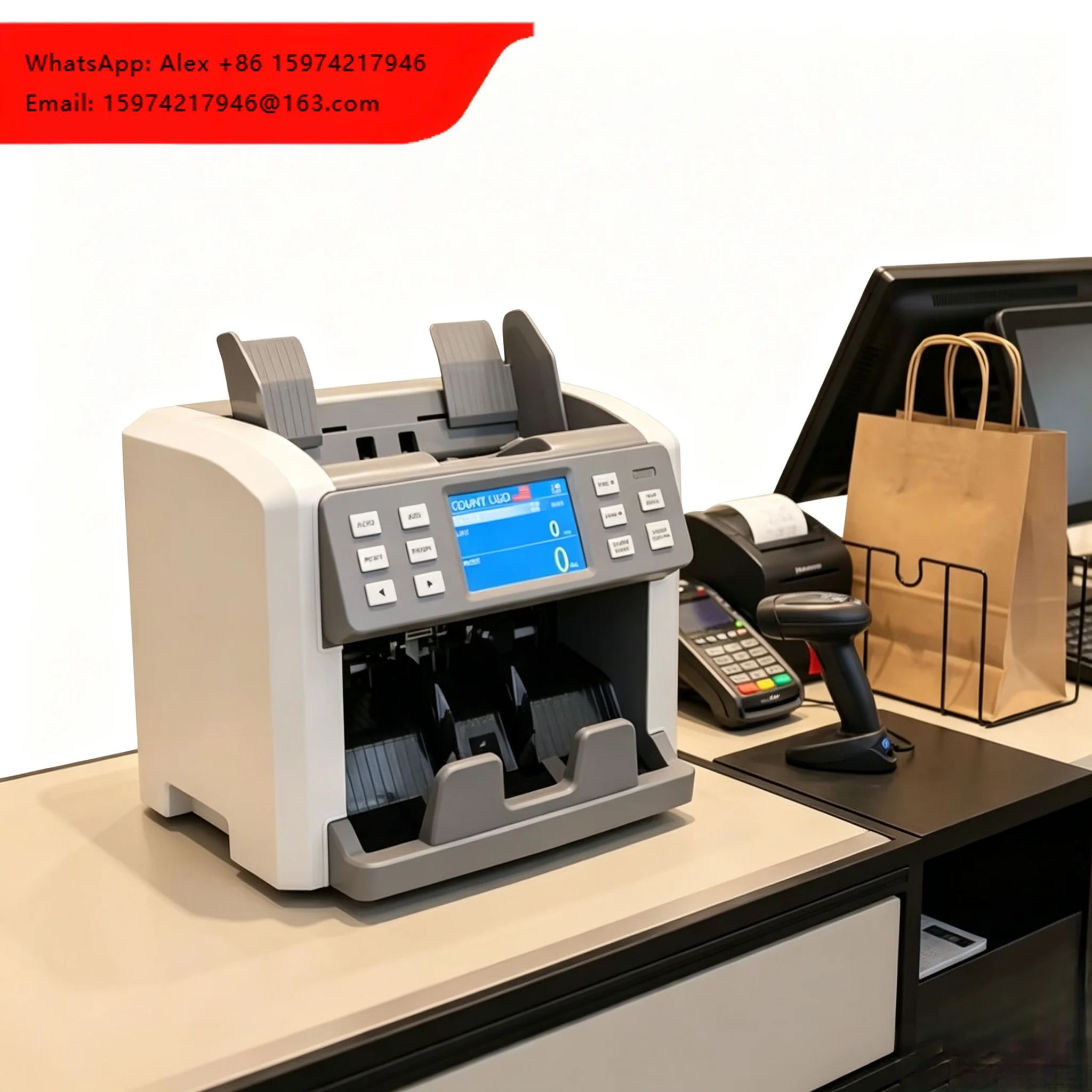 High Quality Automatic Bill Counter CIS Detection Auto Currency Recognition Banknote Sorting Business Grade 300 Pcs