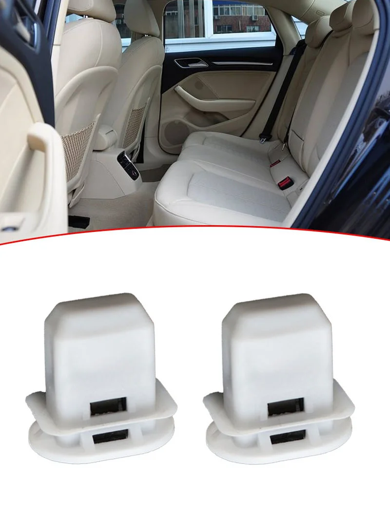 

2pc Car Interior Rear Seat Cushion Pad Clips Rear Seat Fixed Buckle Clips White Car Stuff for Audi A3 A4 A5 A6 A7 A8 Q3 Q5 Q7 Q8