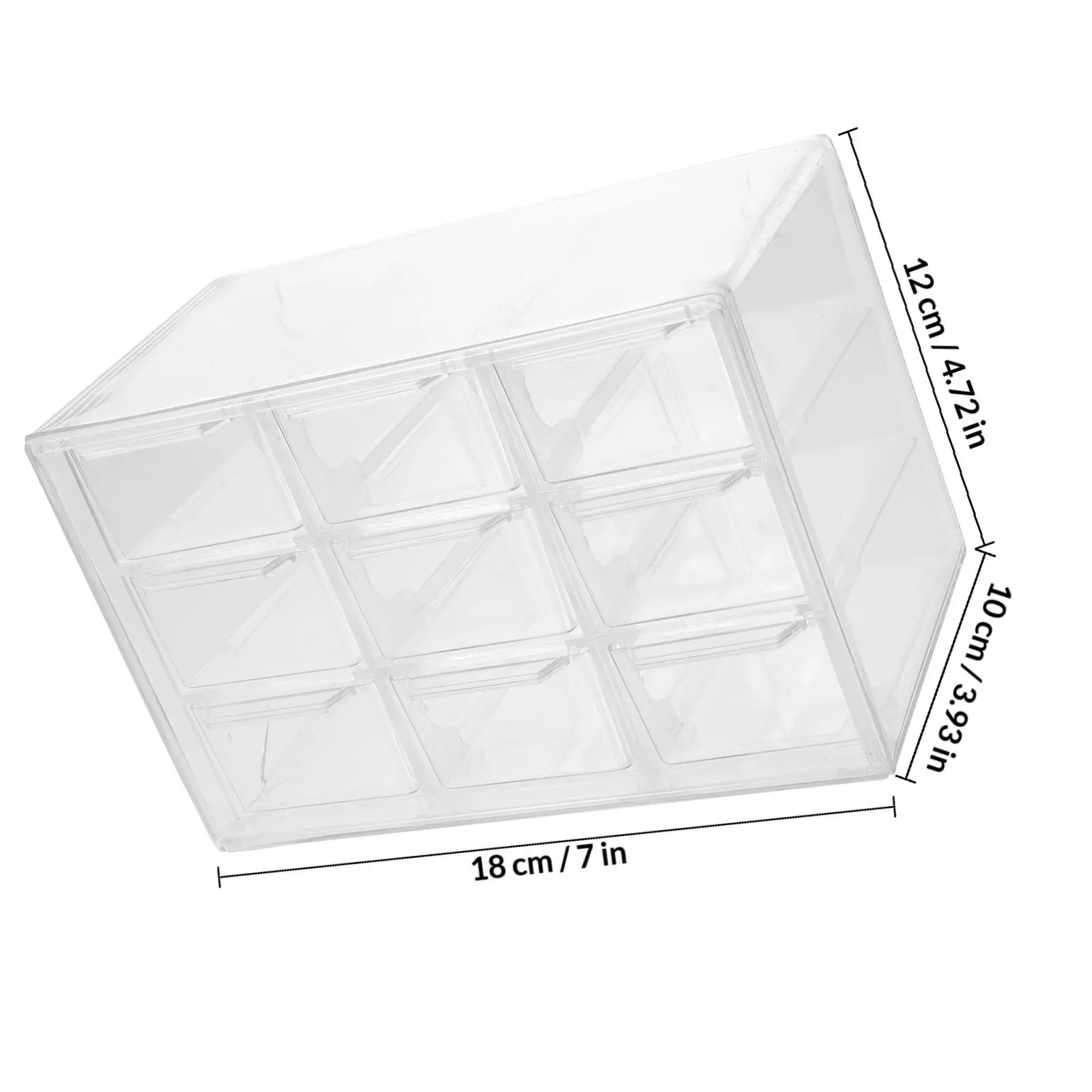 Multi-Grid Dustproof Storage Box Removable Drawers Cosmetics Organizer Desktop Jewelry Case Storage Container Drawer Case
