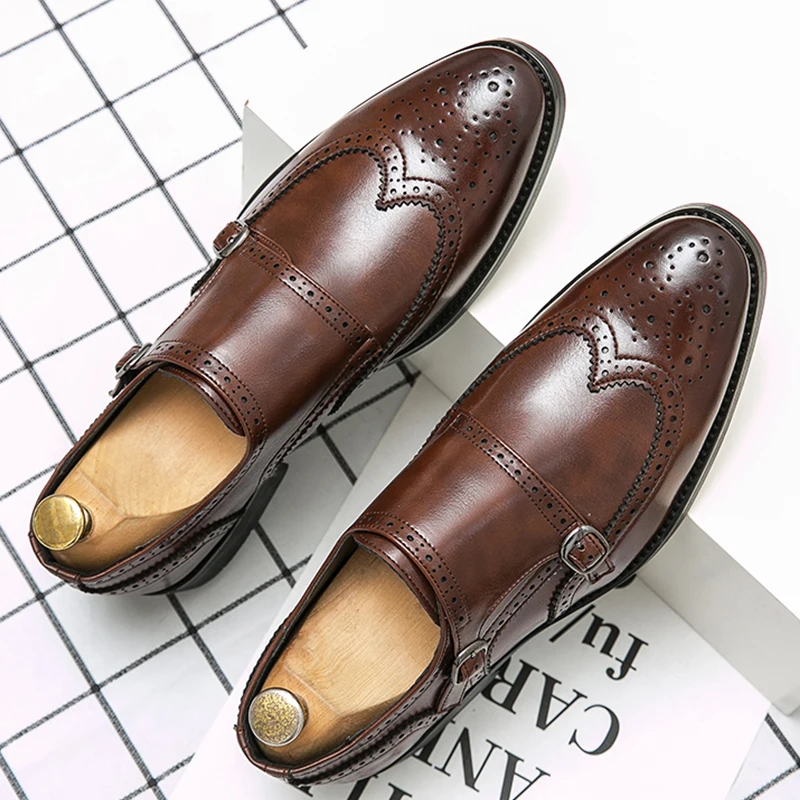 

Мужские классические туфли высокого качества, броги, модные повседневные кожаные туфли для офиса, мужские кожаные туфли для свадьбы, формальные оксфорды для мужчин.