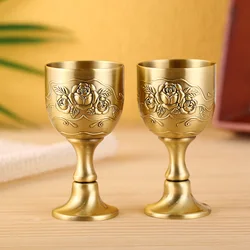 1pc 25/100ml Vintage Wine Cup High-quality Metal Wine Cup Retro Wine Cup Unique Mini Cup Champagne Cup Red Wine Chalice Gifts