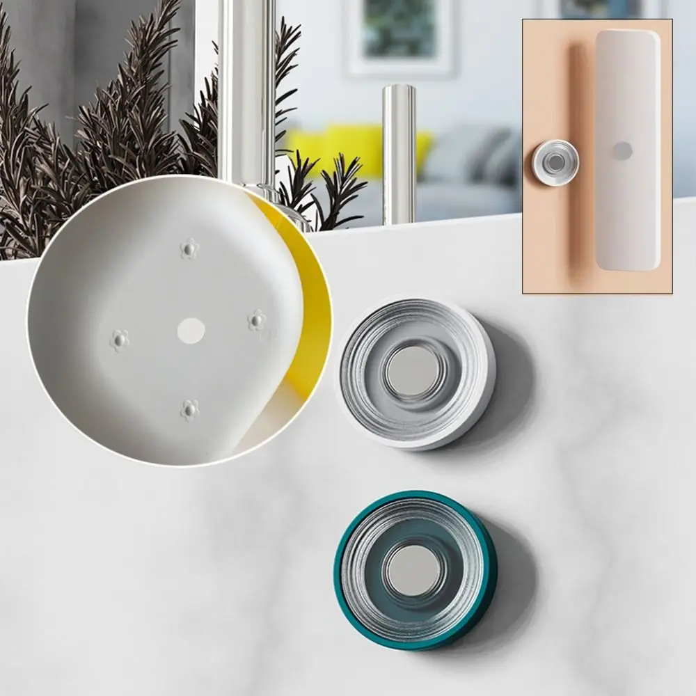 

Magnetic Remote Control Holder Wall Mount PP TV Remote Organizer Simplicity Circular Adhesive TV Remote Holder Home Office