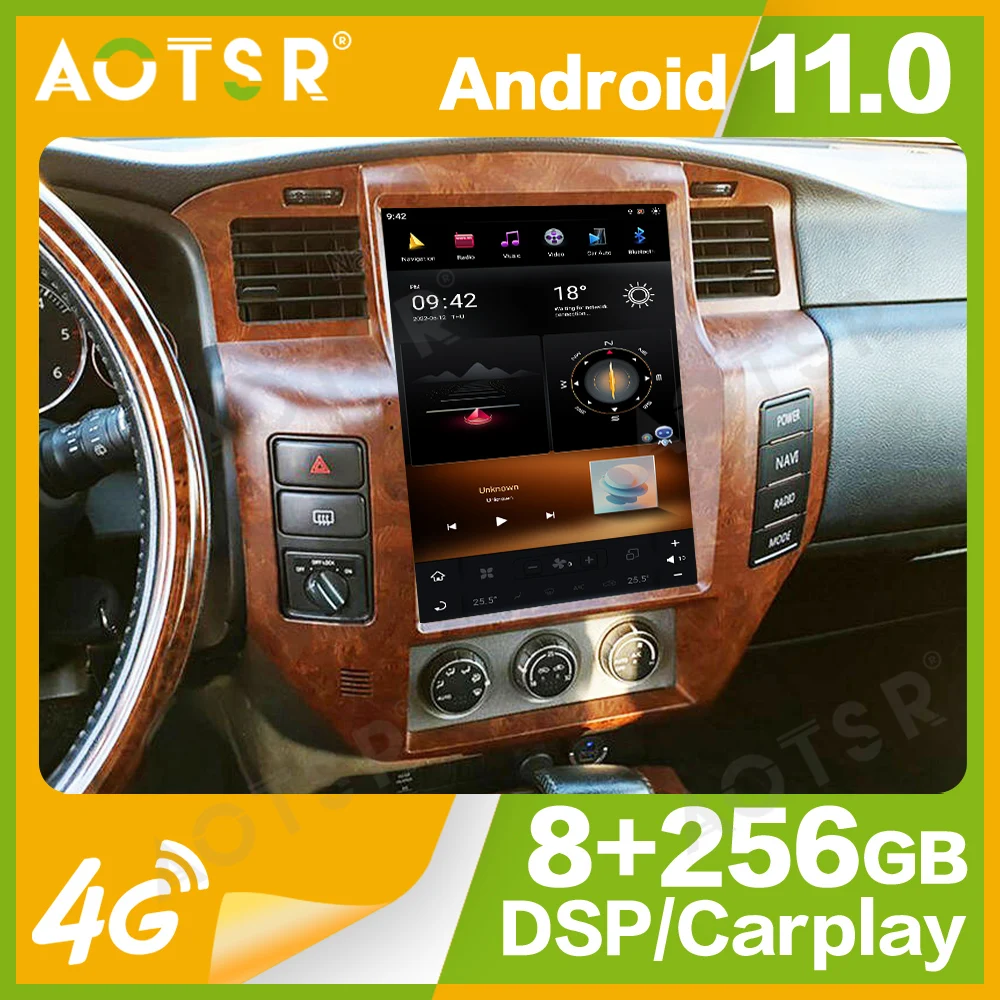 12.1'' Qualcomm 8 core For Nissan Patrol Y61 2004-2019 Car Radio Multimedia Player Android 11 Auto GPS Carplay Head Unit 2Din