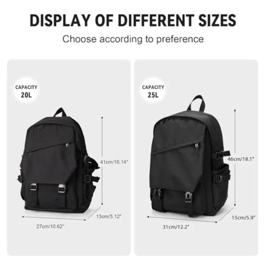 Casual Daypack upgraded version College Laptop Backpack for Men Women Water Resistant Lightweight School Bag Travel Rucksack fo view 2