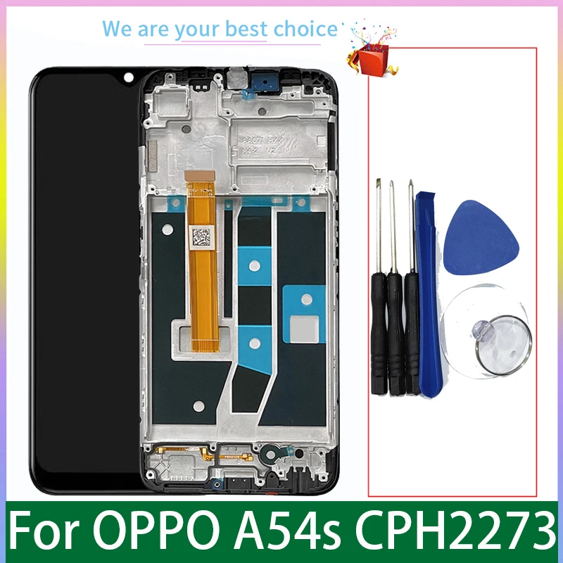 Écran LCD avec cadre pour Oppo A54s, pièces de rechange, assemblage de Hébergements eur, qualité AAA, 6.52 pouces, CPH2273