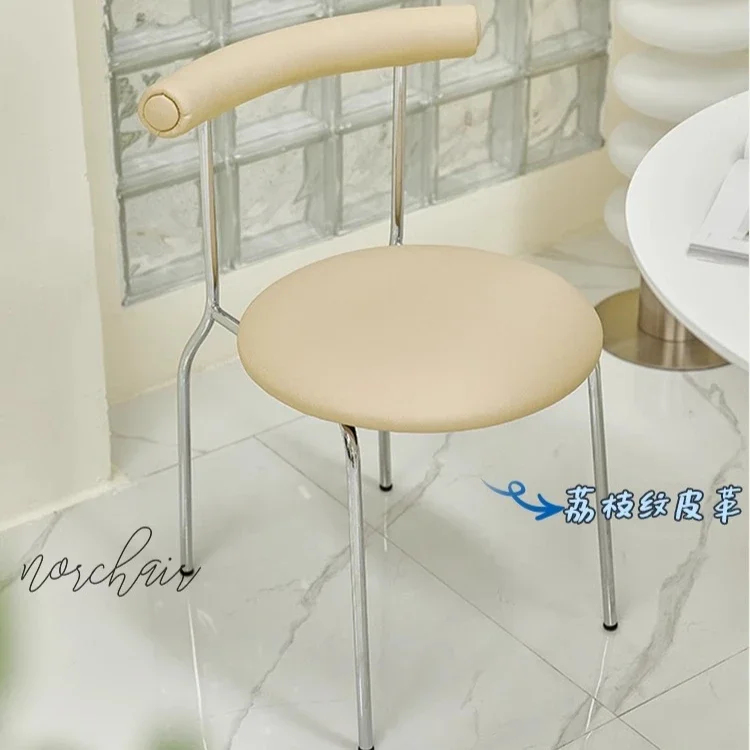 الشمال الحديثة ضوء الفاخرة مريحة الظهر الطعام كرسي غرفة المعيشة المنزلي كراسي الترفيه مقهى بسيط الإبداعية كراسي الطعام #6